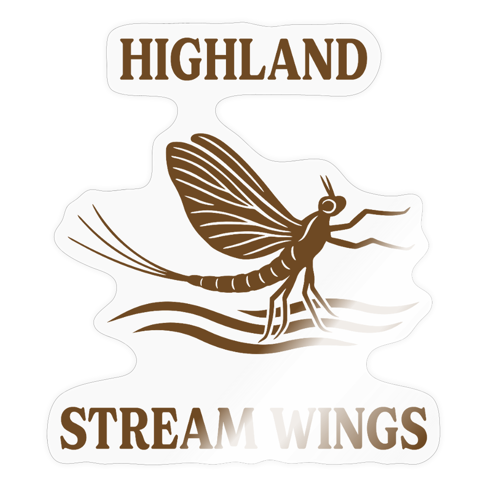 HIGHLAND STREAM WINGS - Sticker - Transparent glänzend