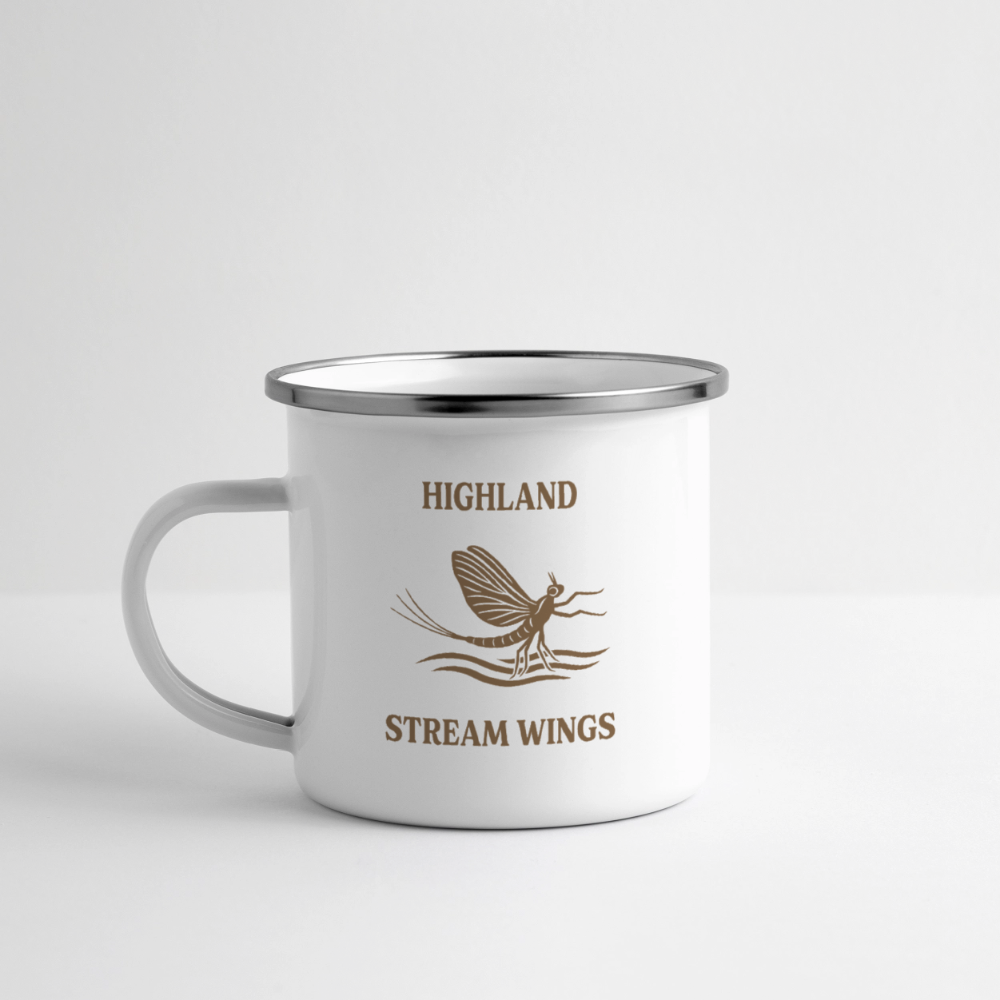 WILD WING STREAM - Emaille-Tasse - Weiß