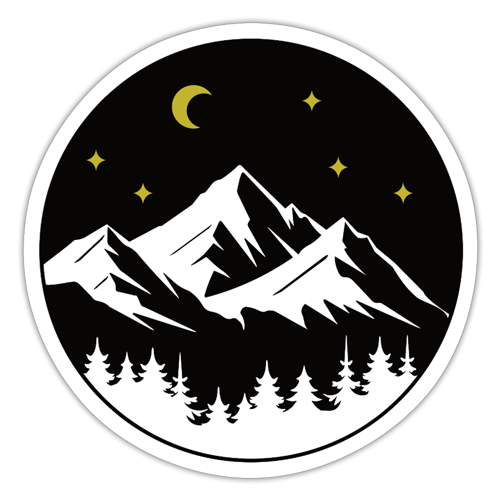 Sticker - Mountain - Mattweiß