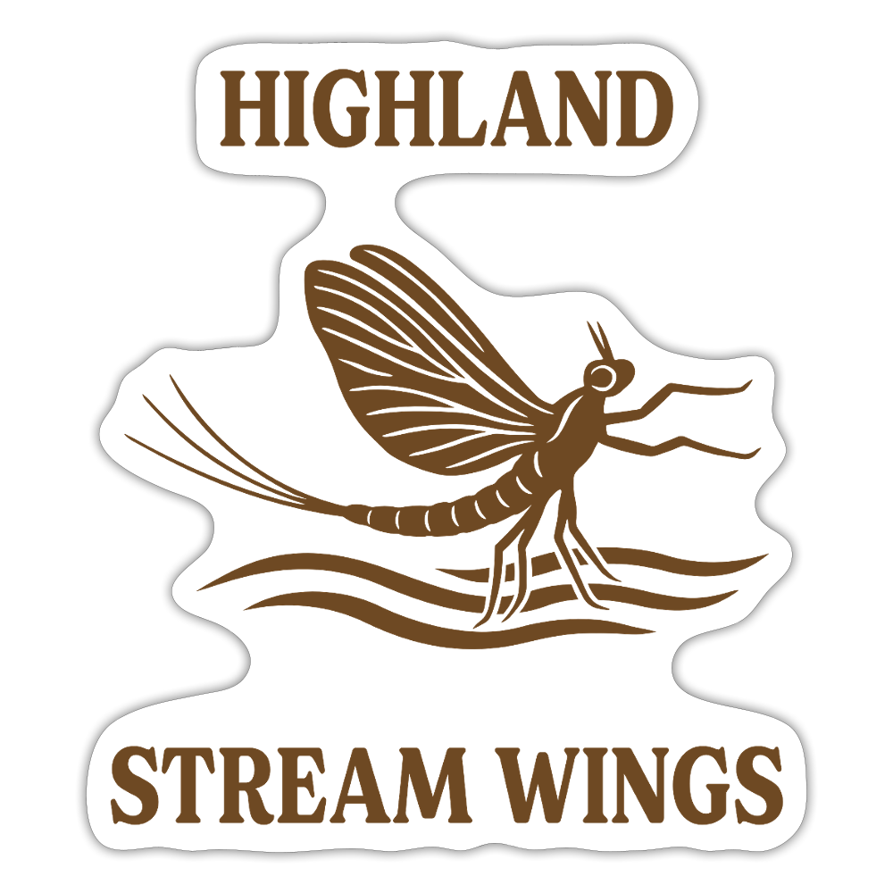 HIGHLAND STREAM WINGS - Sticker - Mattweiß