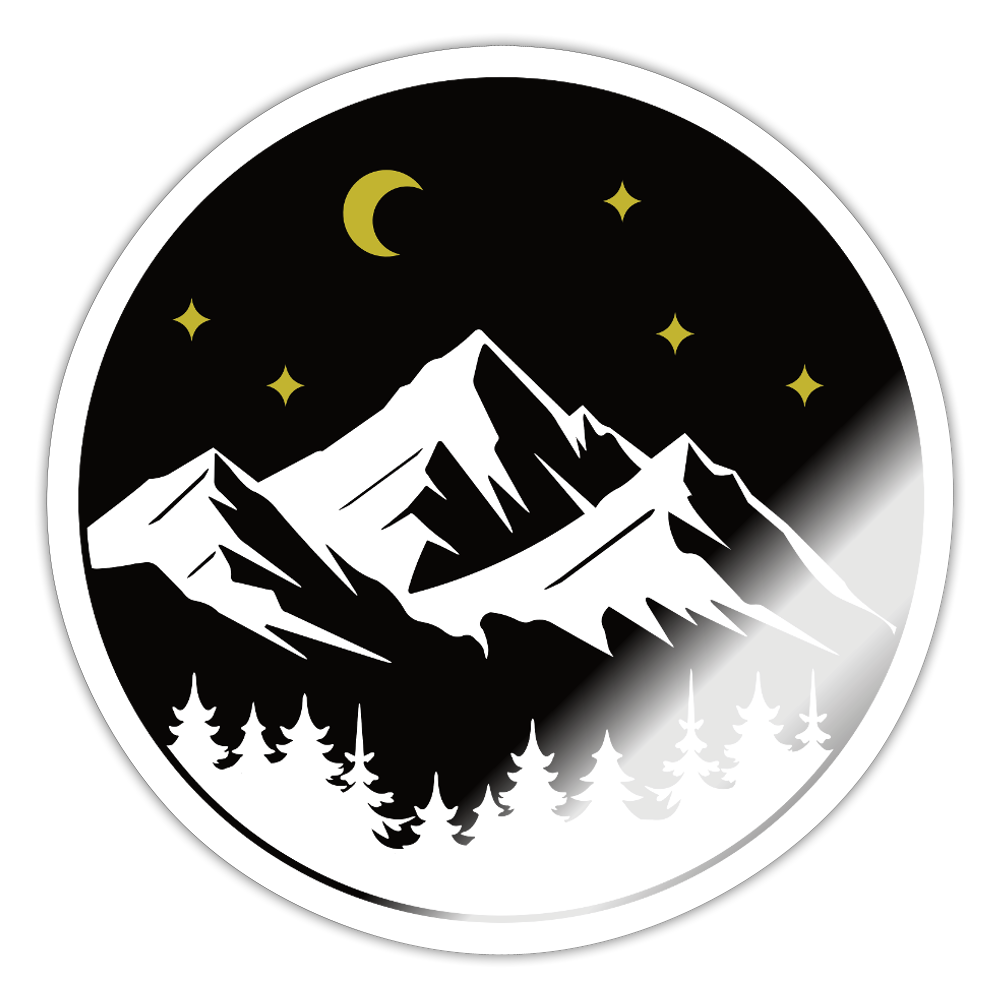 Sticker - Mountain - Weiß glänzend