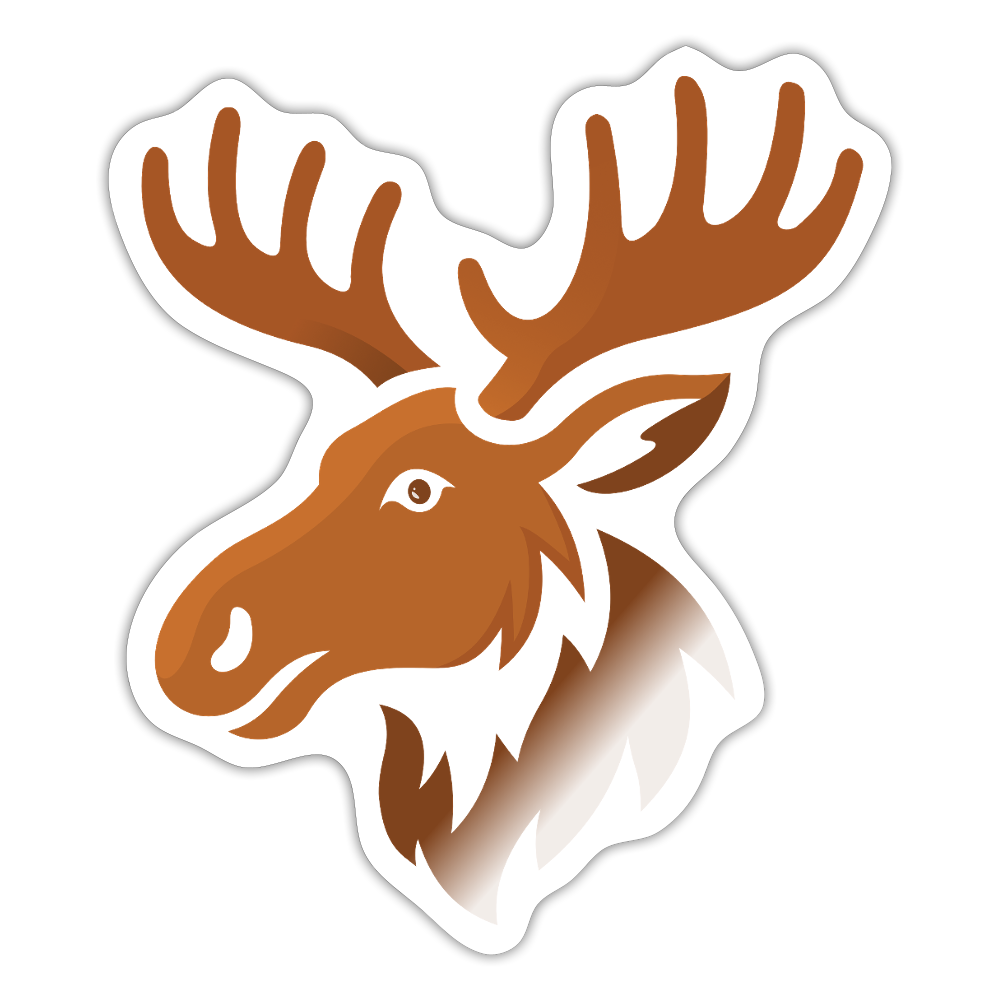 Sticker - Elk - Weiß glänzend