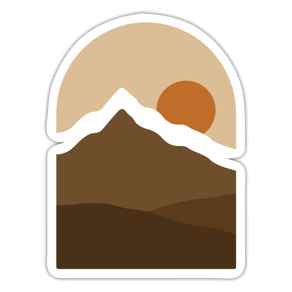Sticker - Sun & Mountains - Mattweiß