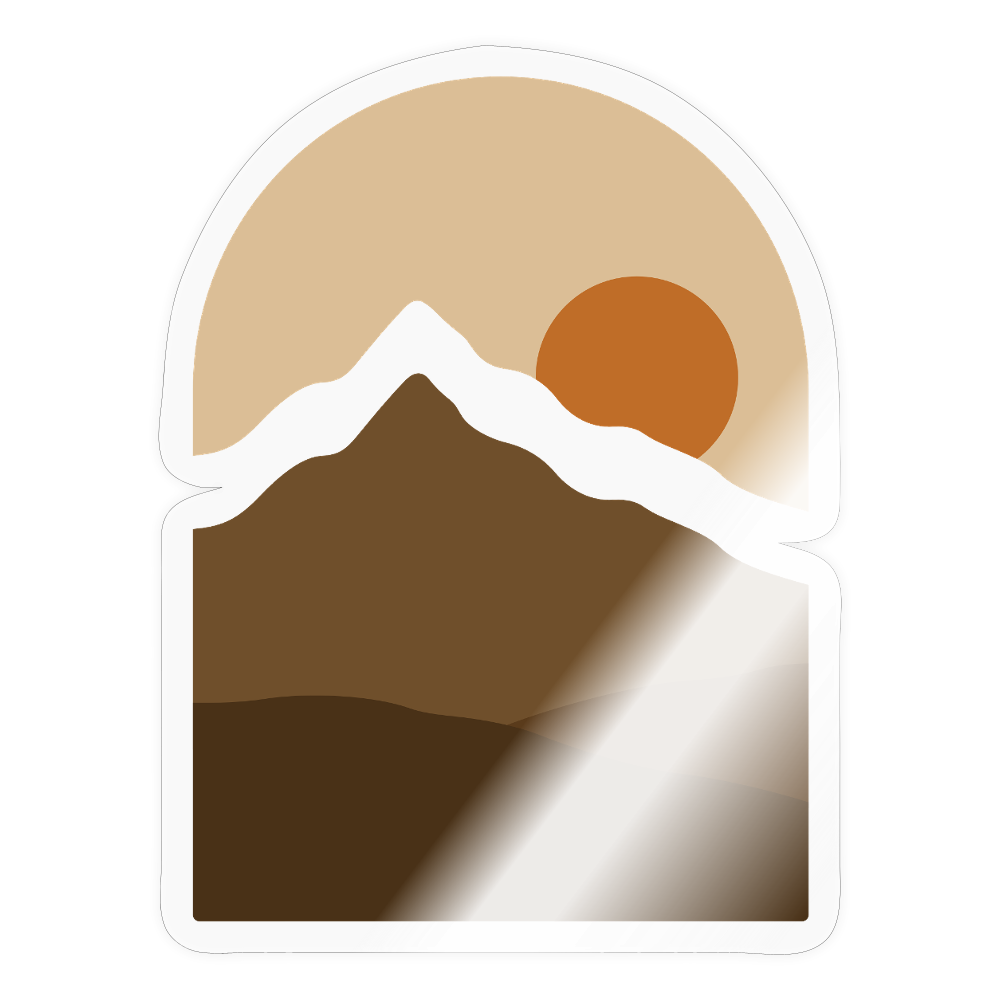 Sticker - Sun & Mountains - Transparent glänzend